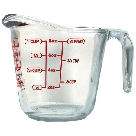 ANCHOR HOCKING 551750L13 Measuring Cup, Glass, Clear 551750L20